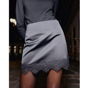 Zara LACE TRIM SKIRT